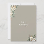 Winter bruiloft thema bruiloft uitnodiging (Achterkant)