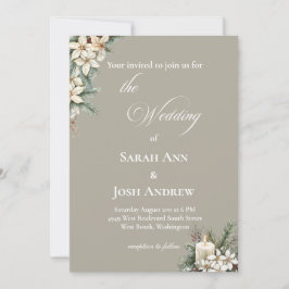 Winter bruiloft thema bruiloft uitnodiging