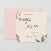 Winter bruiloft uitnodiging (Voorkant / Achterkant)