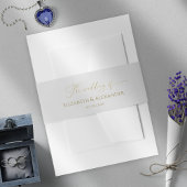 Winter bruiloft uitnodiging buik band verguld uitnodigingen wikkel