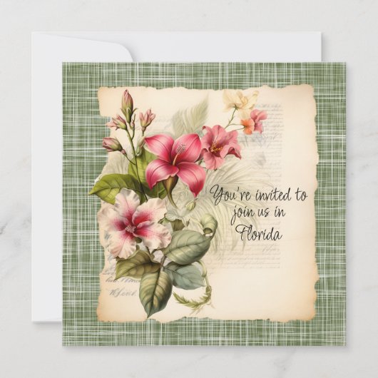 Winter bruiloft uitnodiging in Florida (Voorkant)