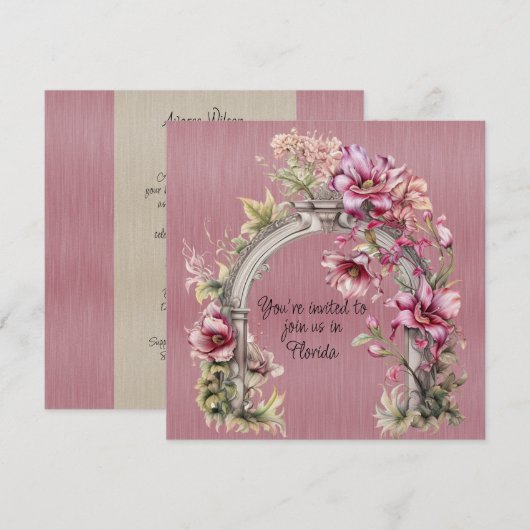 Winter bruiloft uitnodiging in Florida (Voorkant / Achterkant)