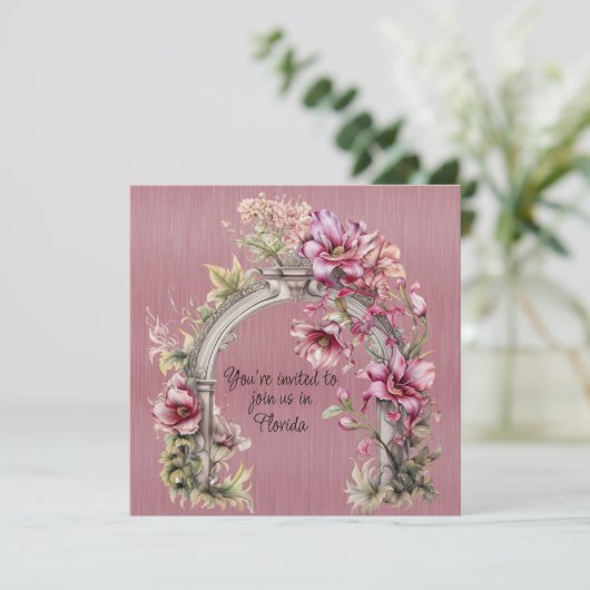Winter bruiloft uitnodiging in Florida (Staand voorkant)