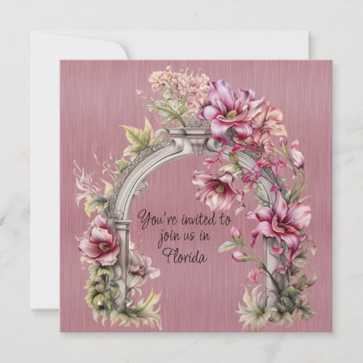 Winter bruiloft uitnodiging in Florida (Voorkant)