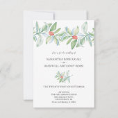 Winter bruiloft uitnodiging met QR-code (Voorkant)