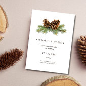 Winter bruiloft uitnodiging minimalistische kerst