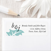 Winter bruiloft uitnodiging retour adres labels (Insitu)