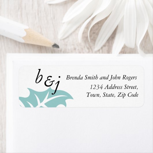 Winter bruiloft uitnodiging retour adres labels (Insitu)