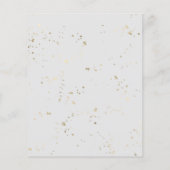 Winter bruiloft uitnodiging vergulde Waterverf Blo (Achterkant)