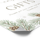 Winter Bruiloft Uitnodigingen en Cadeaus Poster (Hoek)