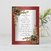 Winter bruiloft Vakantie stijl Kaart (Staand voorkant)