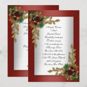 Winter bruiloft Vakantie stijl Kaart (Voorkant / Achterkant)