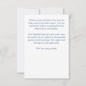 Winter bruiloft waterverf dennenkrans bedankkaart (Achterkant)