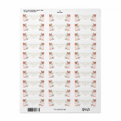 Winter bruiloft Waterverf retour adres label (Full Sheet)