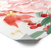 Winter bruiloft Welkomstbord Vergulde Waterverf Poster (Hoek)