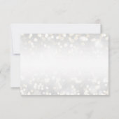 Winter Bruiloft Zilver en Gouden Sparkle RSVP Kaartje (Achterkant)