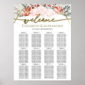 Winter bruiloft zitkaarten vergulde Waterverf Poster (Voorkant)