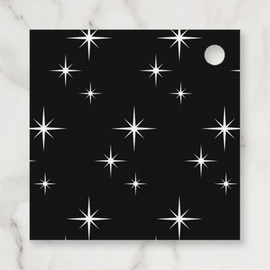 Winter bruiloft zwart-witte wijnfles bedankjes labels (Achterkant)