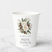 Winter Bruiloftsfeest Papieren Bekers (Voorkant)