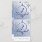 Winter Bruiloftsornament Ontvangst Tafel Nummers Kaart (Voorkant / Achterkant)