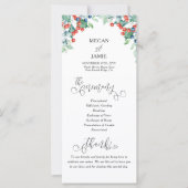 Winter bruiloftsprogramma met elegante tekst en hu (Voorkant)