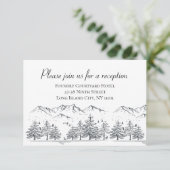 Winter Bruiloftsreceptie Bergen Bomen Natuur Kaart (Staand voorkant)