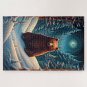 Winter Bruin Beer Puzzel Legpuzzel (Horizontaal)
