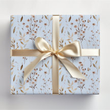 Winter Bruine Mooie Bloemen en Bladeren Patroon
