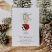 Winter Brunch en Bubble Bridal Shower Invitation Kaart