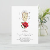 Winter Brunch en Bubble Bridal Shower Invitation Kaart (Staand voorkant)