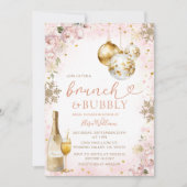 Winter Brunch en Bubble Champagne Vrijgezellenfees Kaart (Voorkant)