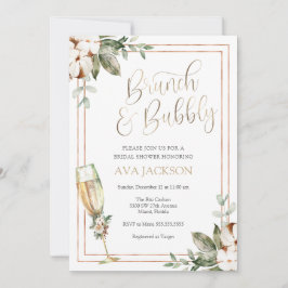 Winter Brunch en Bubble Champagne Vrijgezellenfees Kaart