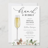 Winter Brunch en Bubble Vrijgezellenfeest Kaart (Voorkant)