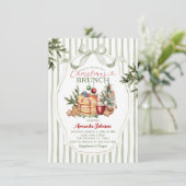 Winter Brunch Watercolor Pannenkoeken Kaart (Staand voorkant)