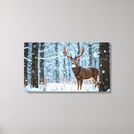 Winter Buck Canvas Art Afdruk (Voorkant)