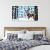 Winter Buck Canvas Art Afdruk (Insitu (Slaapkamer))