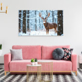 Winter Buck Canvas Art Afdruk (Insitu (Woonkamer))