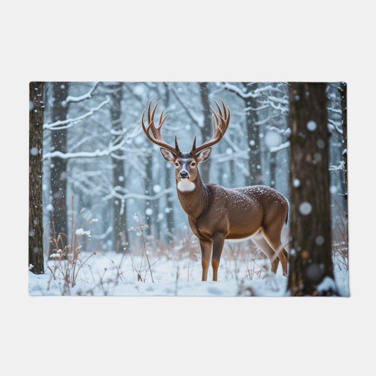 Winter Buck Doormat Deurmat (Voorkant)