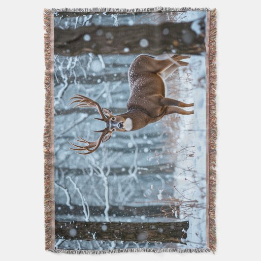Winter Buck Gooi Deken (Voorkant Verticaal)