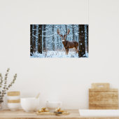 Winter Buck-Poster Poster (Keuken)