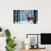 Winter Buck-Poster Poster (Thuiskantoor)