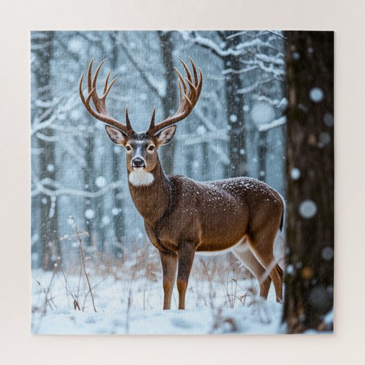 Winter Buck Puzzle Legpuzzel (Verticaal)