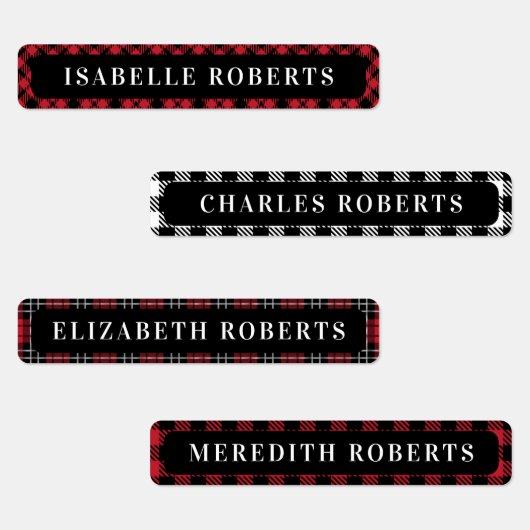 Winter Buffalo Kinder naam Waterbestendige labels (Groep)