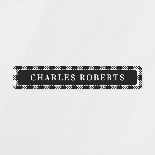 Winter Buffalo Kinder naam Waterbestendige labels (Design 2)