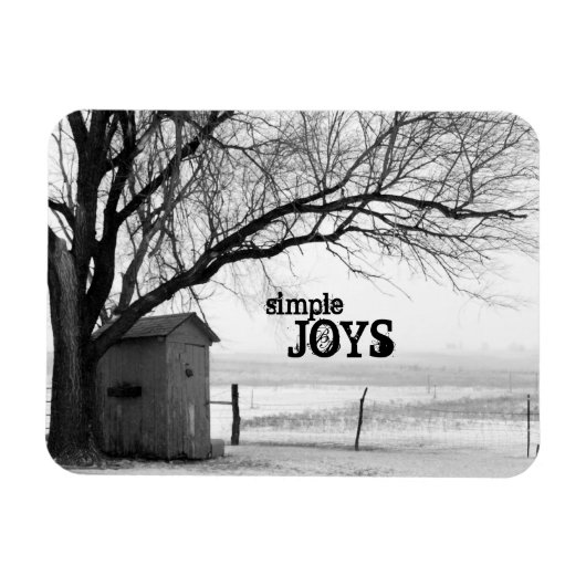 Winter Buitenthouse Magnet Magneet (Horizontaal)