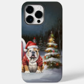 Winter Bulldog Caravan Kerstavontuur Case-Mate iPhone Case (Achterkant)
