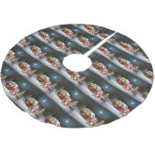 Winter Bulldog Caravan Kerstavontuur Kerstboom Rok (Gekanteld)