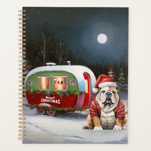 Winter Bulldog Caravan Kerstavontuur Planner (Voorkant)