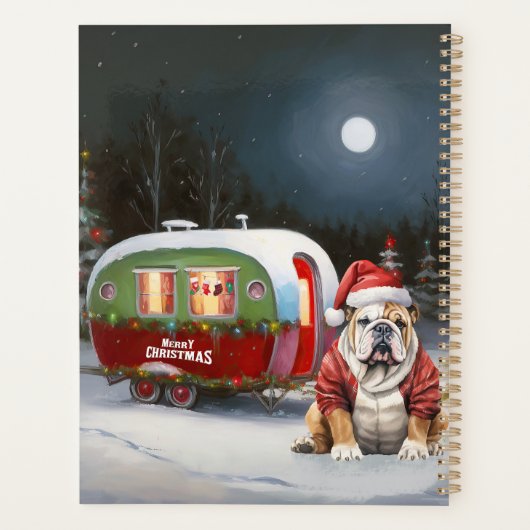 Winter Bulldog Caravan Kerstavontuur Planner (Achterkant)