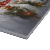 Winter Bulldog Caravan Kerstavontuur Snijplank (Hoek)